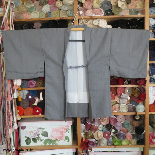 grau-silber - annual growth Haori Kimono Jacke, mit Himo