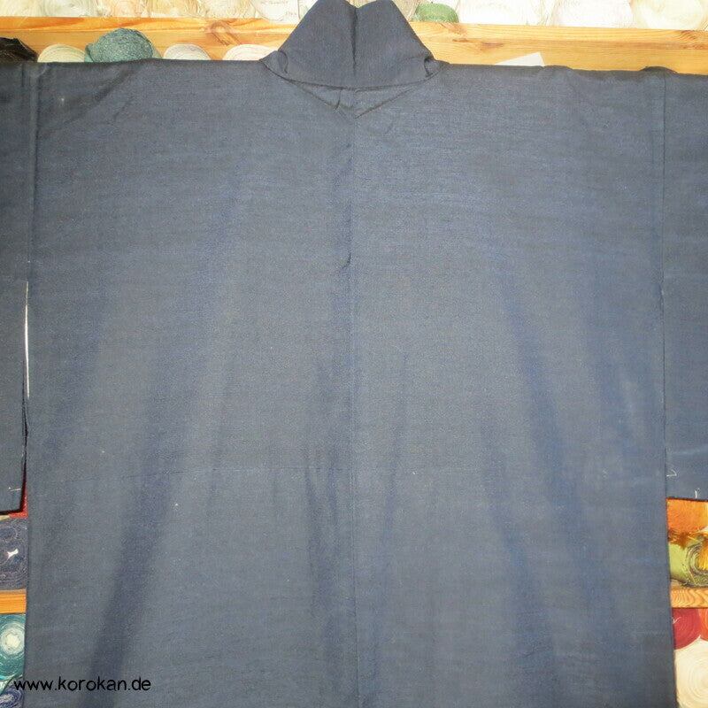 Tsumugi Seiden Kimono, schlicht blau
