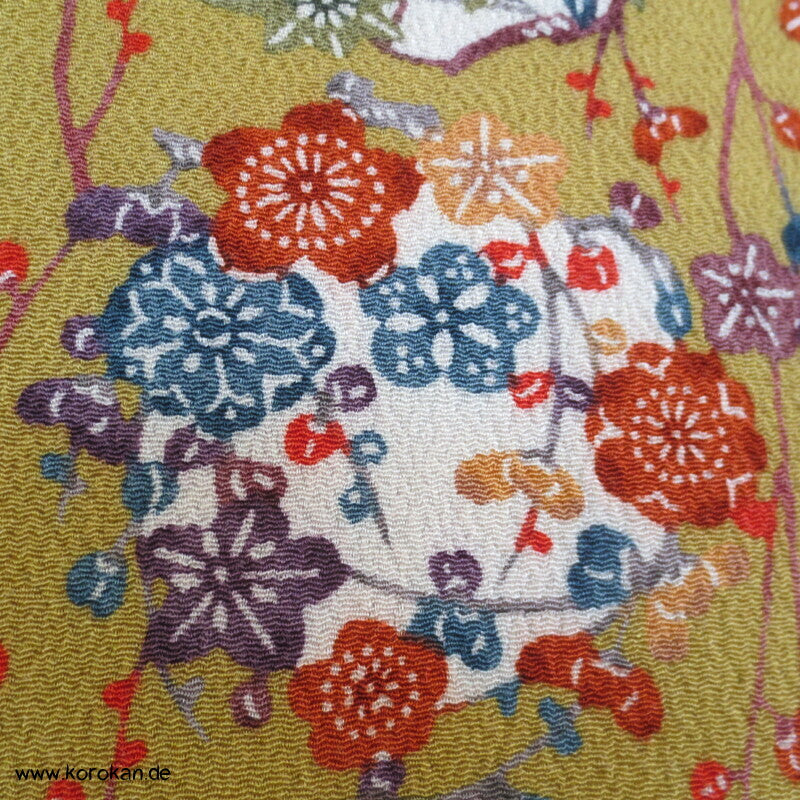 Vier Jahreszeiten Blumenrondelle Komon Kimono