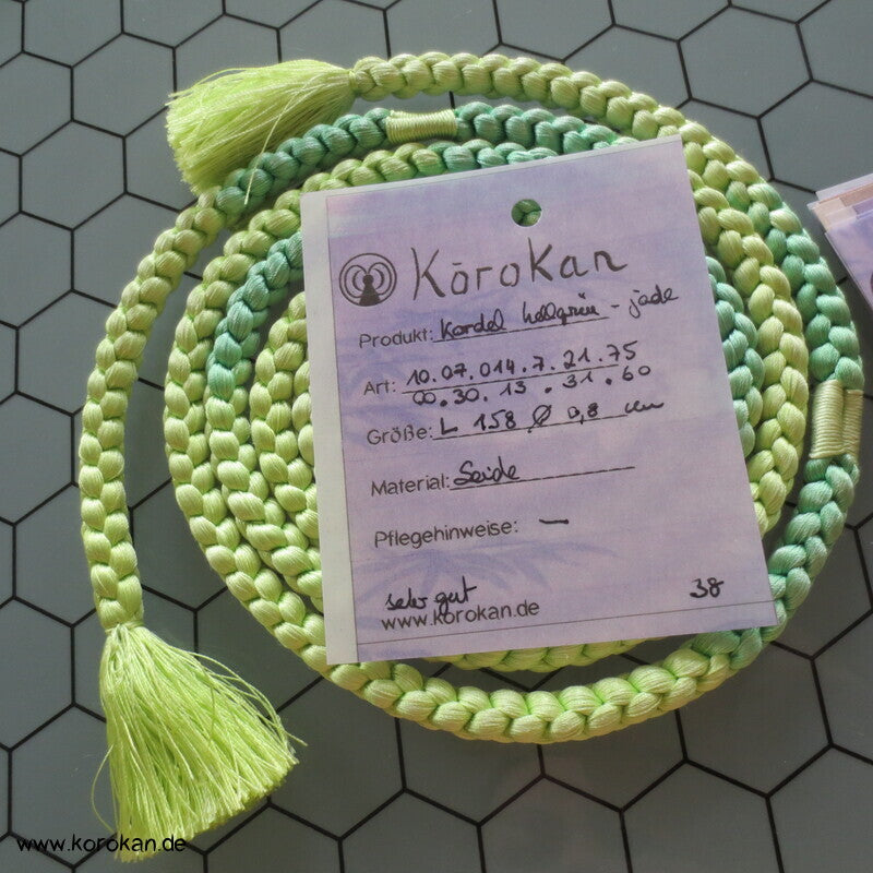 Kordel Obijime, Seide, hellgrün - jade Verlauf