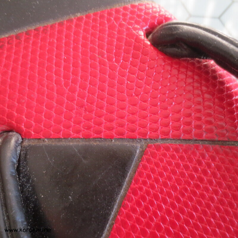 japanische Zori Zehensteg Sandalen, Schlangenleder Patchwork