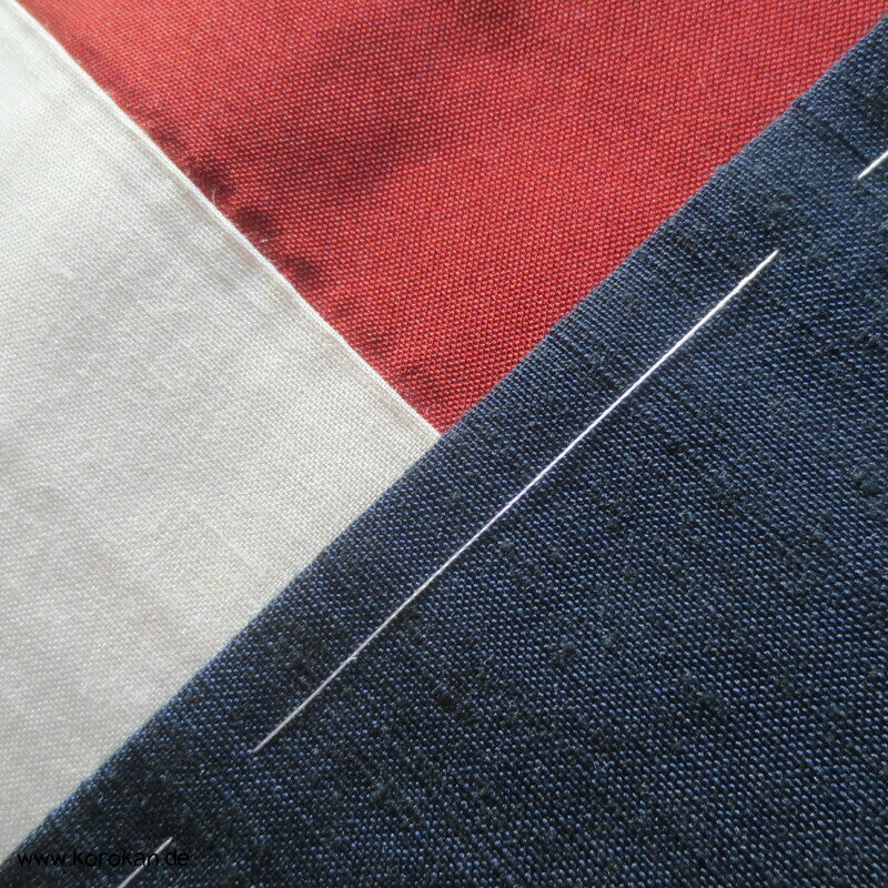 Tsumugi Seiden Kimono, schlicht blau