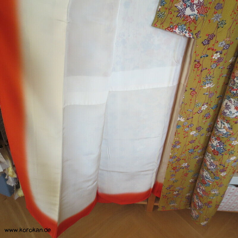 Vier Jahreszeiten Blumenrondelle Komon Kimono