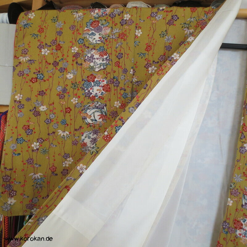 Vier Jahreszeiten Blumenrondelle Komon Kimono