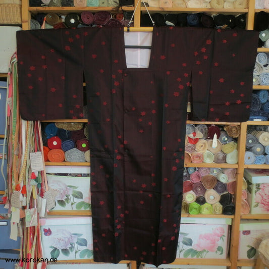 changierende Seide Ahornblatt Michiyuki Kimono Regenmantel