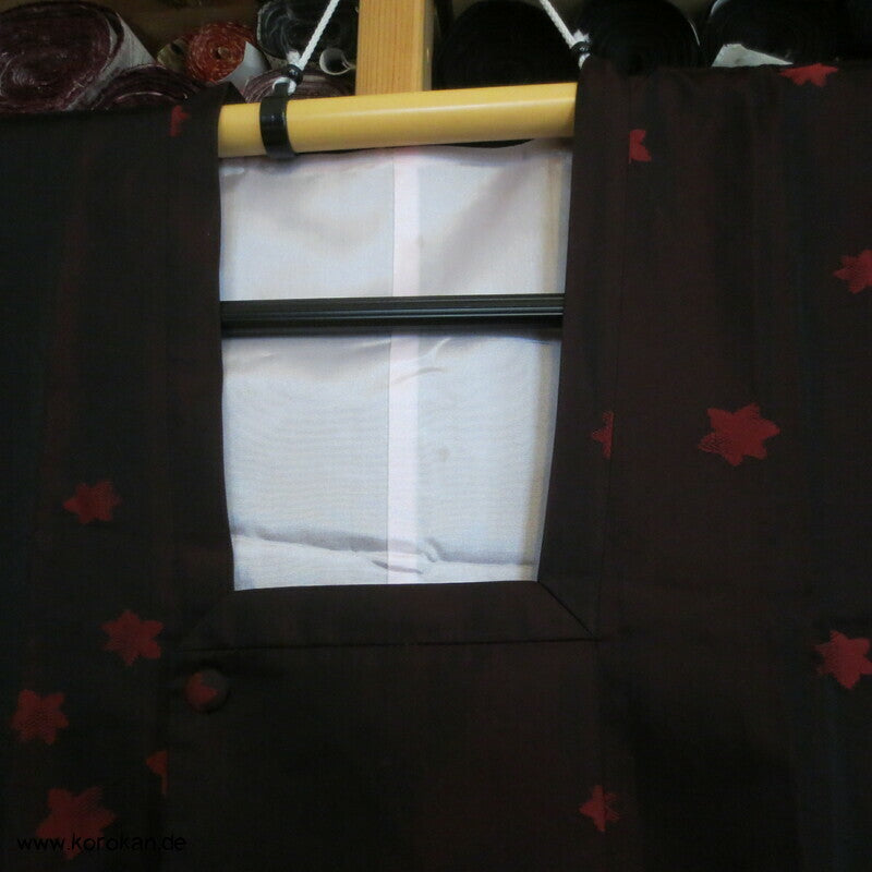 changierende Seide Ahornblatt Michiyuki Kimono Regenmantel