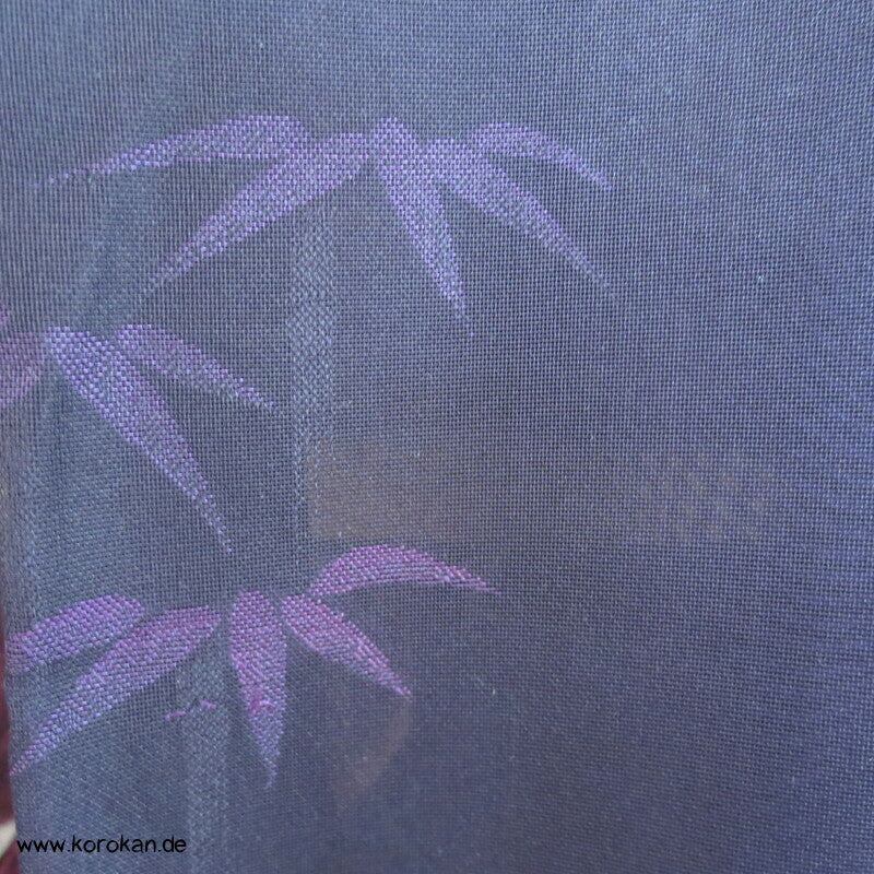 violetter Bambus Hitoe ungefütterter Kimono Sha Seide