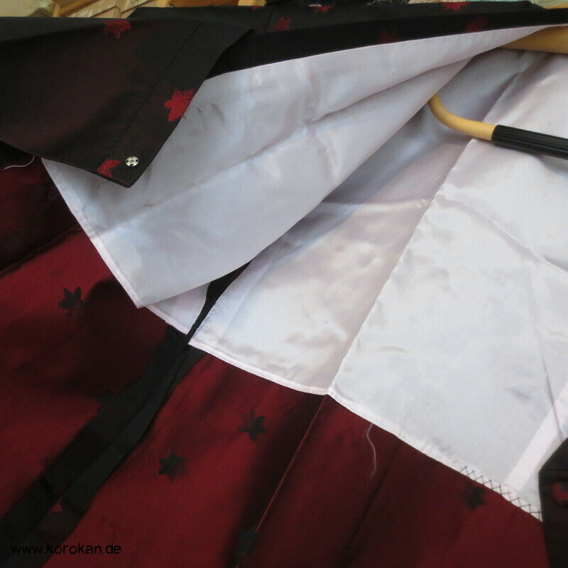 changierende Seide Ahornblatt Michiyuki Kimono Regenmantel