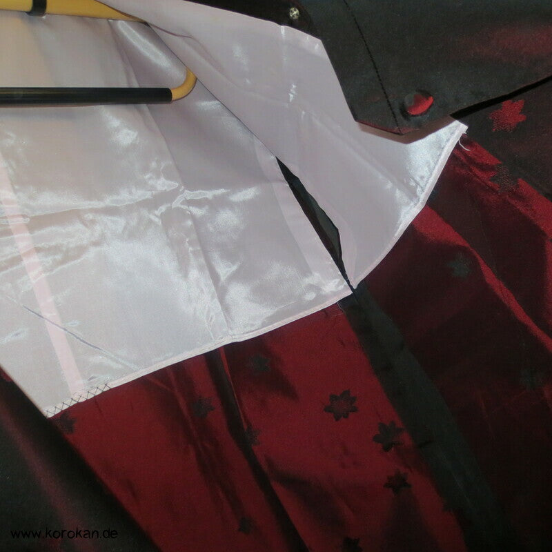 changierende Seide Ahornblatt Michiyuki Kimono Regenmantel