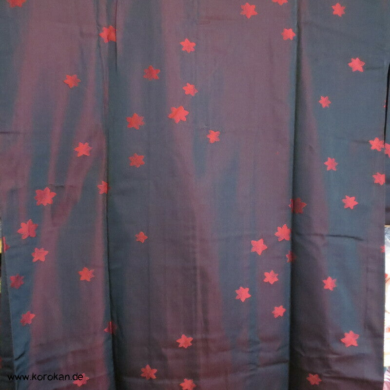 changierende Seide Ahornblatt Michiyuki Kimono Regenmantel