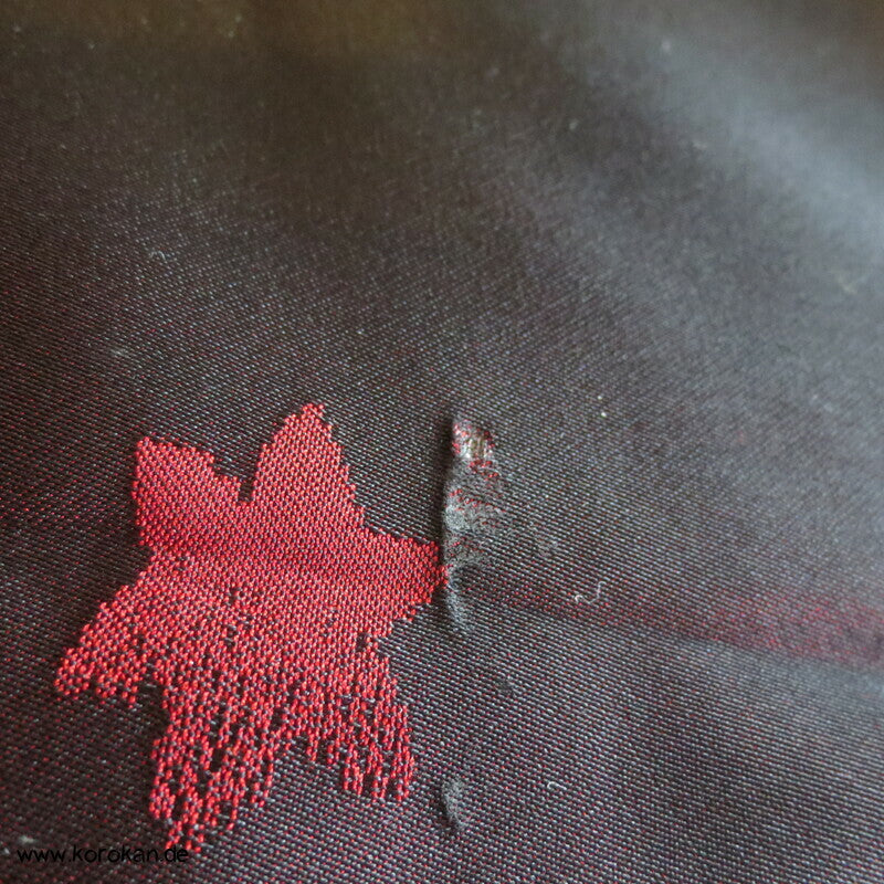 changierende Seide Ahornblatt Michiyuki Kimono Regenmantel