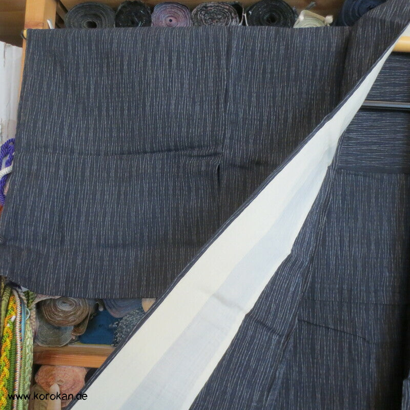 Tatewaku Streifen Jofu Hanf Hitoe Kimono