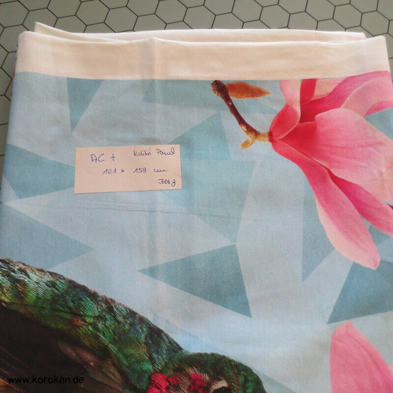 T Shirt Panel Kolibri Magnolien, Hibiskus