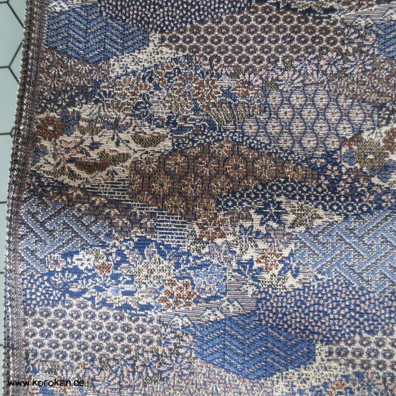 Kiribame Steinplatten Mustermix Seiden Jacquard Kimono Tanmono Stoffrolle