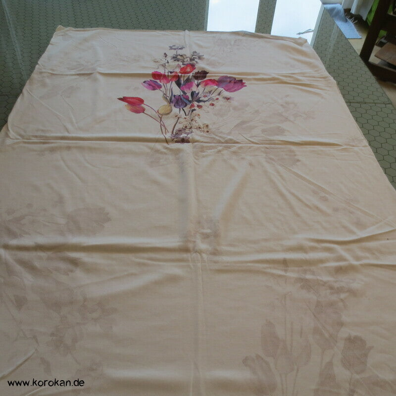 Baumwolljersey Tulpenstrauß Panel