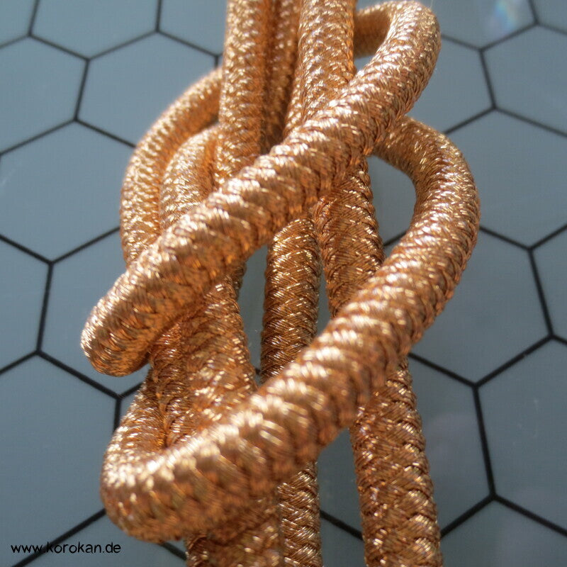 Seiden Obijime Kimonoband, rund, gold, wie neu
