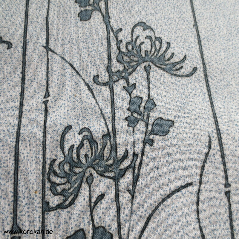 Rangiku Chrysanthemen doppelseitiger Yukata Kimono Baumwollstoff
