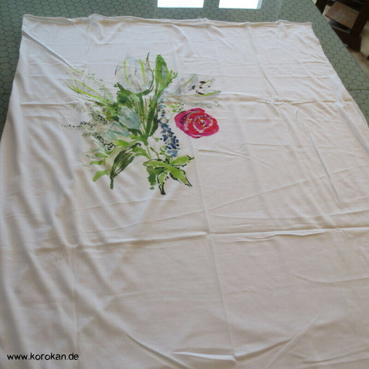 Baumwolljersey Blumenstrauß Panel