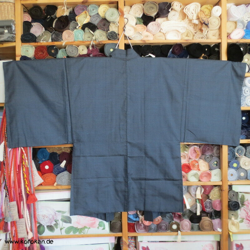 alte Kiefer Gedicht Futter Haori, Tsumugi Kasuri Seide