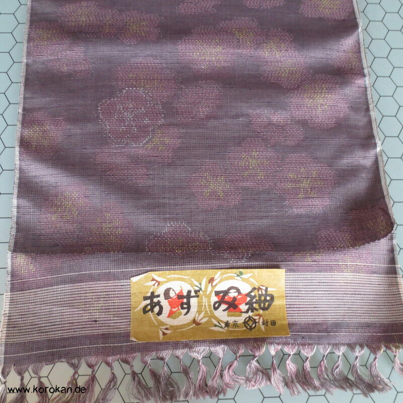 Ume Blüten Kasuri Tsumugi Kimono Seide Stoffrolle