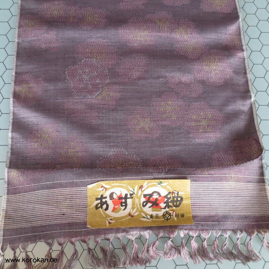 Ume Blüten Kasuri Tsumugi Kimono Seide Stoffrolle