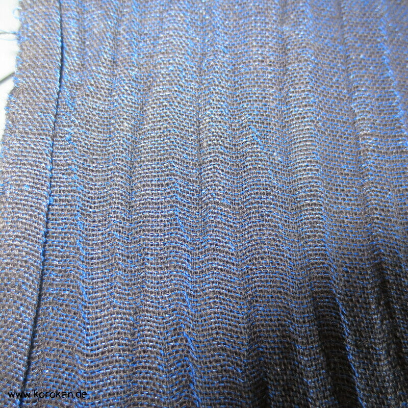 blaumelierter Krepp Sommer Kimono Tanmono
