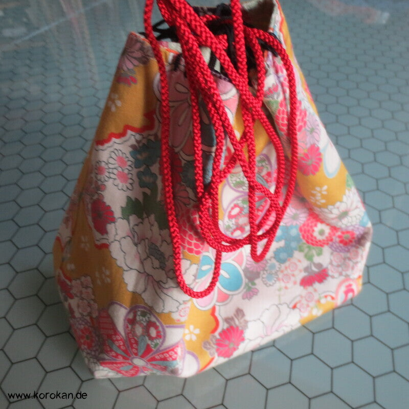 Kinchaku Zugbeutel - Tasche Baumwolle für Yukata Kimono