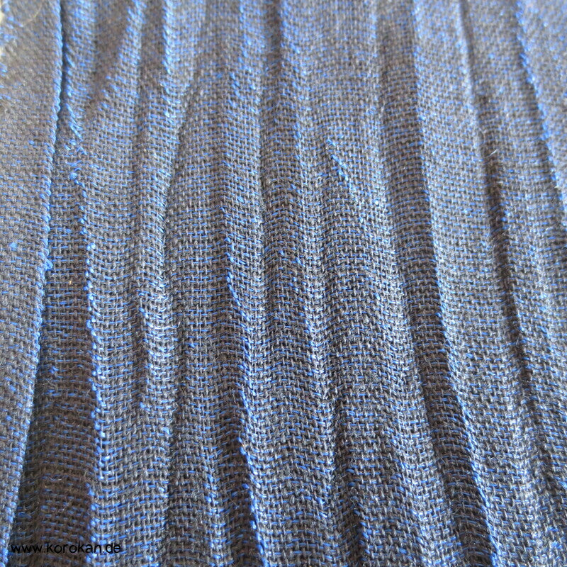 blaumelierter Krepp Sommer Kimono Tanmono