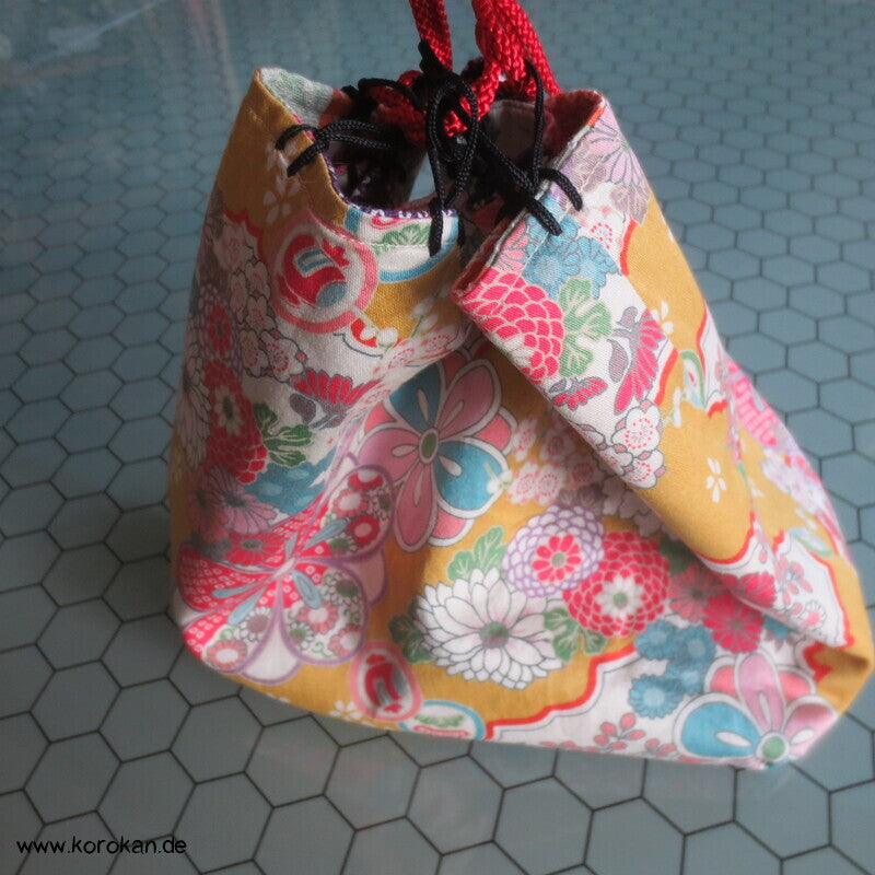 Kinchaku Zugbeutel - Tasche Baumwolle für Yukata Kimono