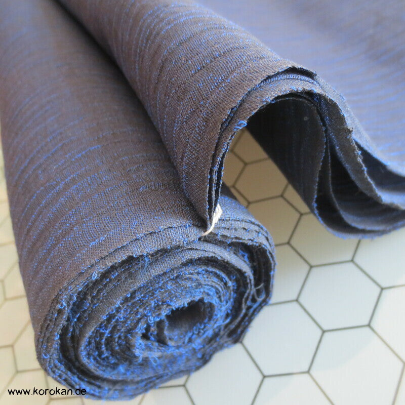 blaumelierter Krepp Sommer Kimono Tanmono