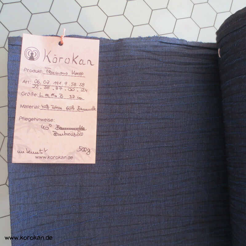 blaumelierter Krepp Sommer Kimono Tanmono