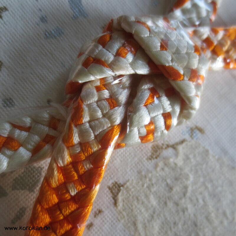 Haori Himo - Seide, mandarine weiß, neu