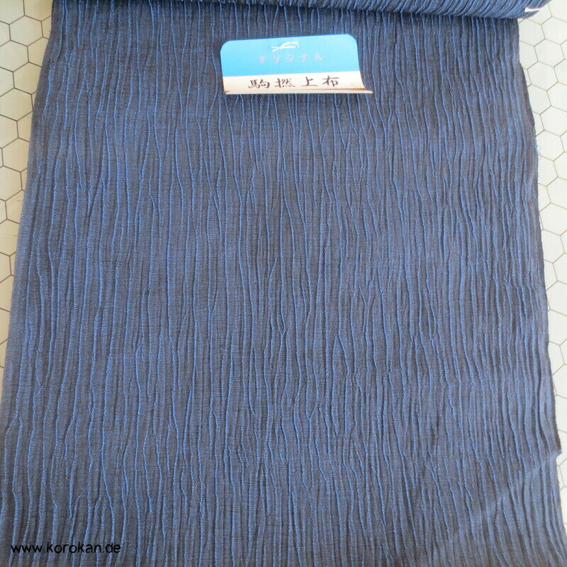 blaumelierter Krepp Sommer Kimono Tanmono