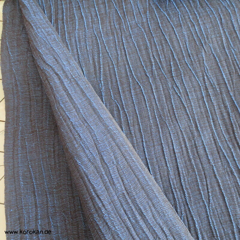 blaumelierter Krepp Sommer Kimono Tanmono