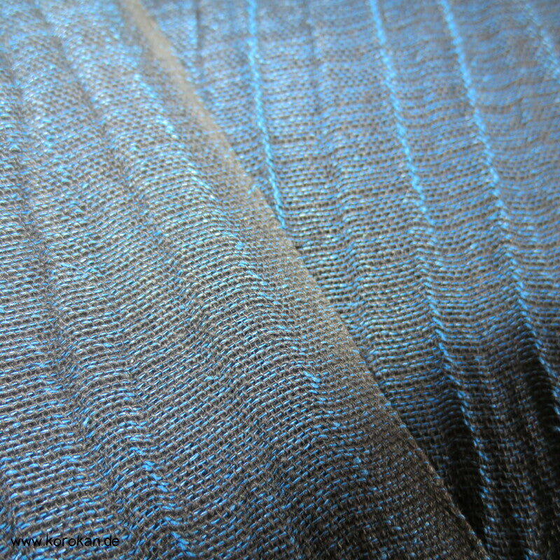 blaumelierter Krepp Sommer Kimono Tanmono