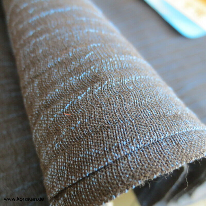 blaumelierter Krepp Sommer Kimono Tanmono