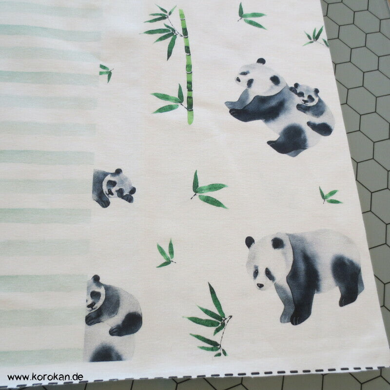 Panda Panel Baumwoll Jersey OjuTie
