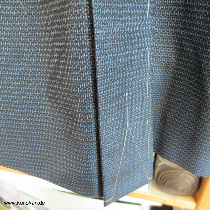 Daimiyo Prozession Futter Haori Tsumugi Kasuri Seide Männer Kimono Jacke