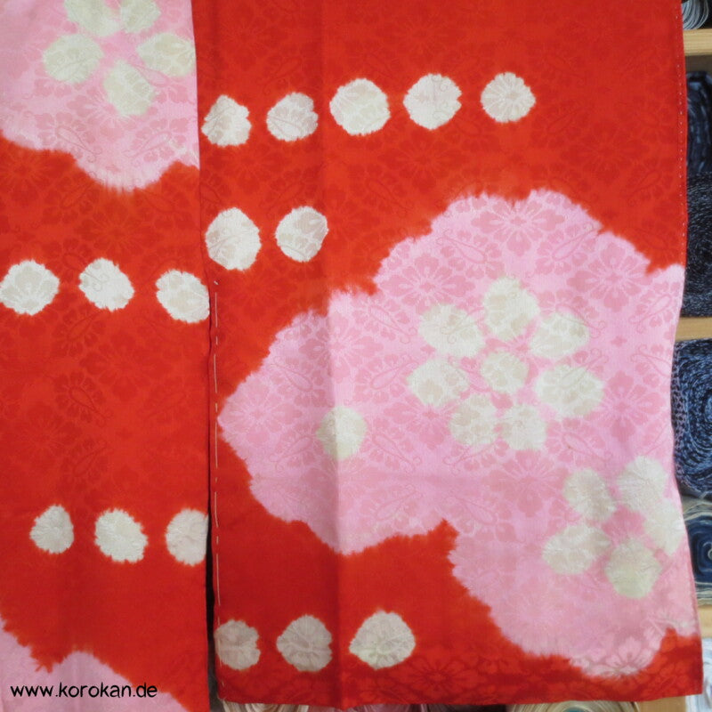Wolken Shibori Seidendamast Juban Kimono