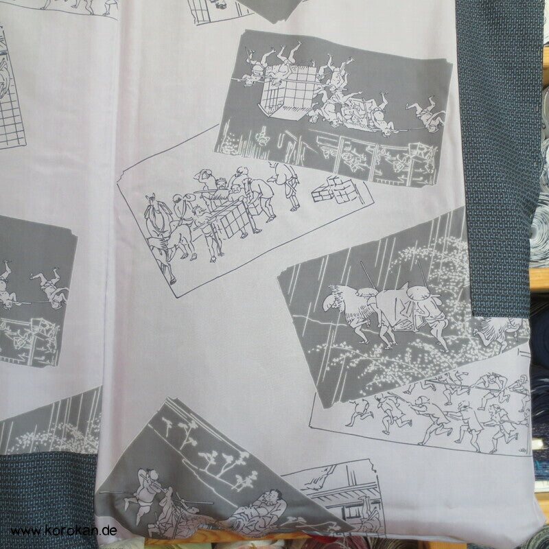 Daimiyo Prozession Futter Haori Tsumugi Kasuri Seide Männer Kimono Jacke