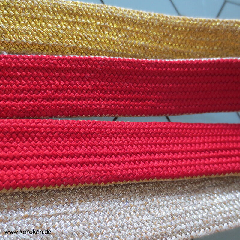 rot gold silberner Obijime, geflochten