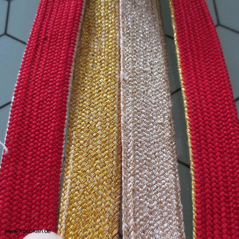 rot gold silberner Obijime, geflochten