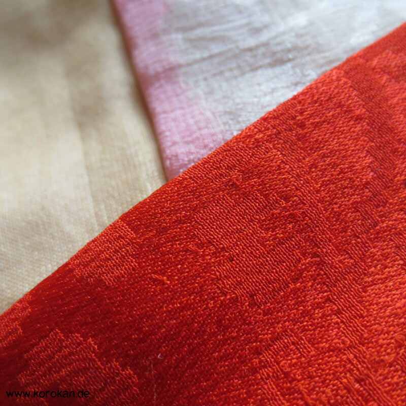 Wolken Shibori Seidendamast Juban Kimono