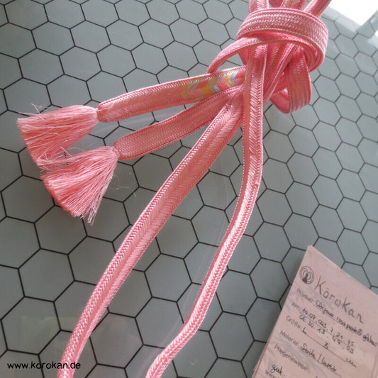Obijime, geflochten rosa pastell glitzer