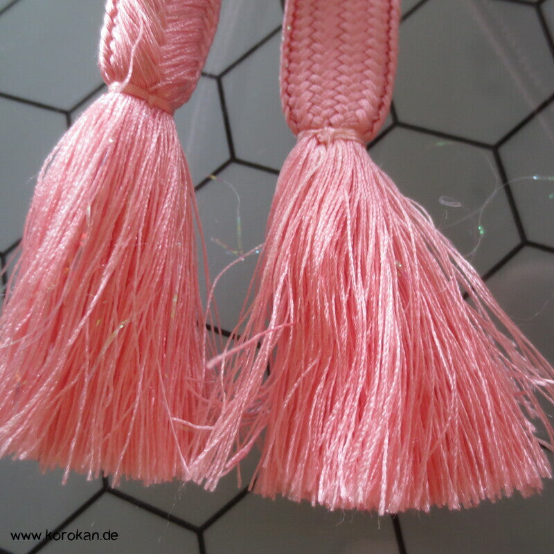 Obijime, geflochten rosa pastell glitzer