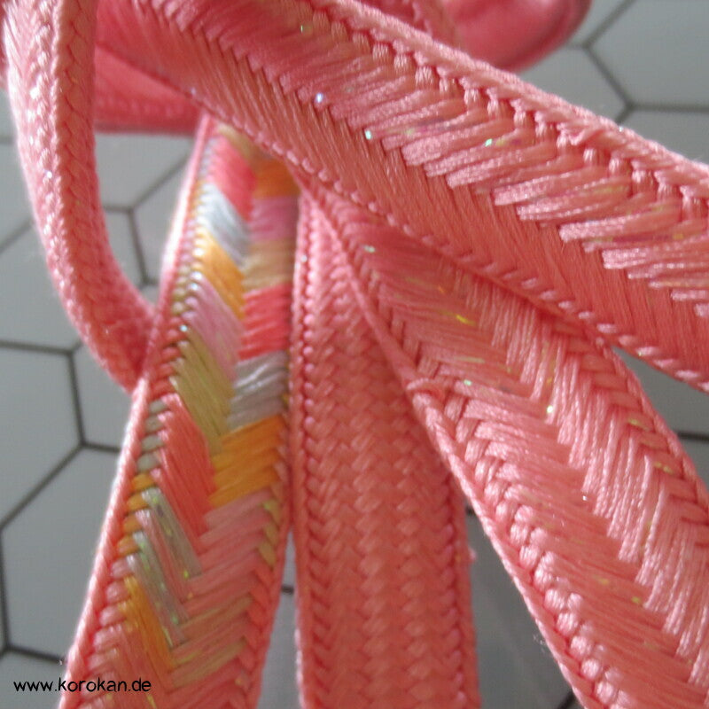 Obijime, geflochten rosa pastell glitzer