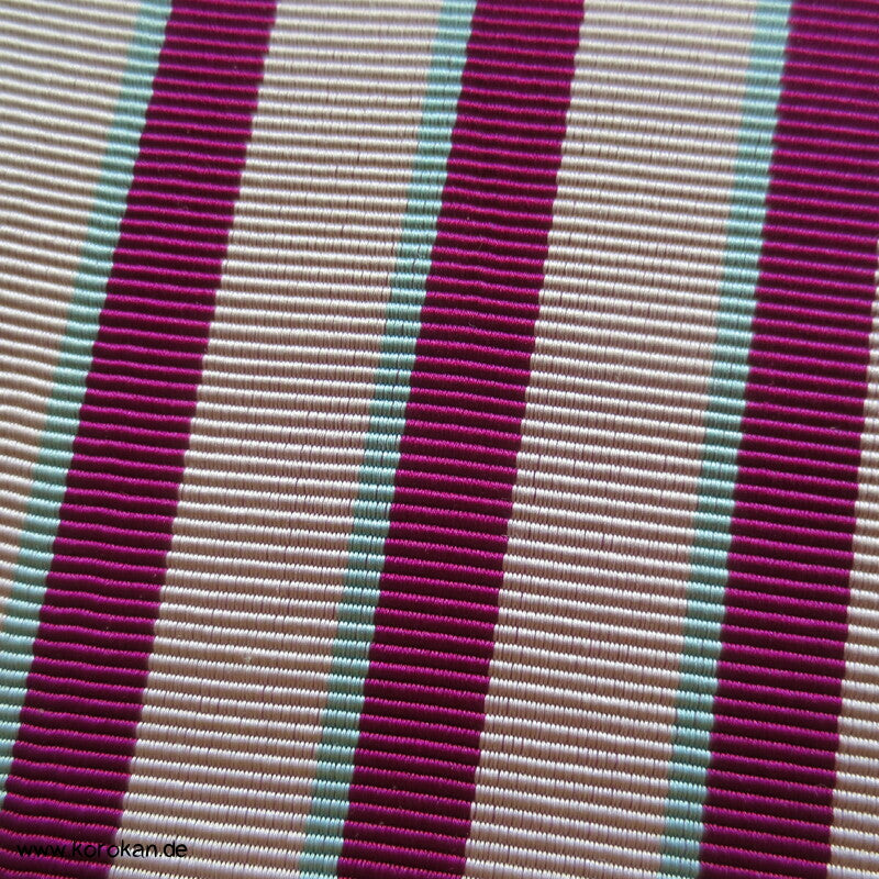 pflaumenpink mit Streifen Obi Seidenrips