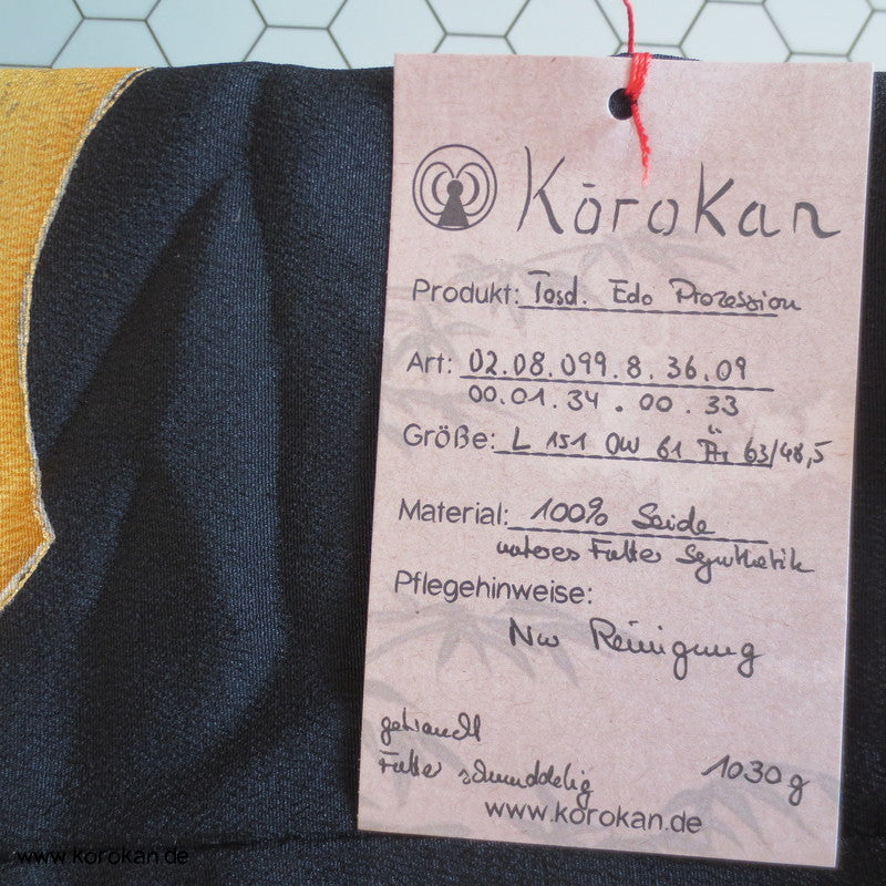 Edo Prozessionszug Tomesode Seiden Kimono