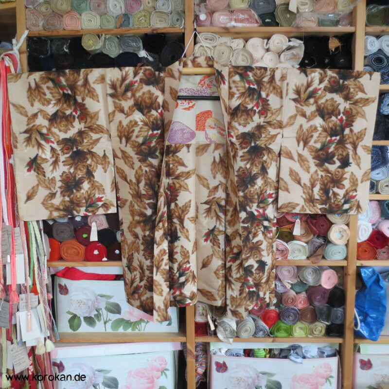 Herbstlaub Meisen Seiden Haori Kimono Jacke