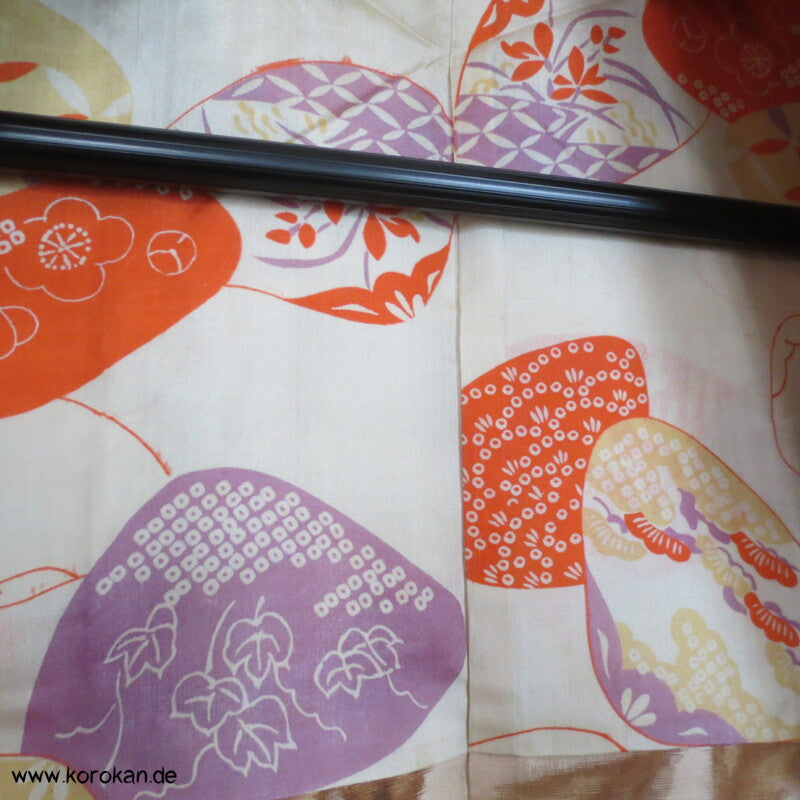 Herbstlaub Meisen Seiden Haori Kimono Jacke
